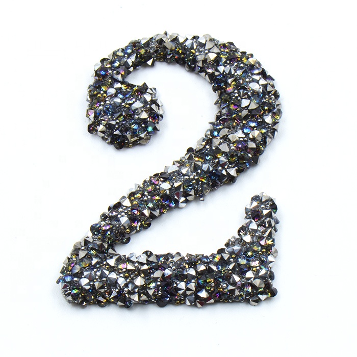 1, Rhinestone Letters, Hotfix Alphabet, Crystal Rhinestone