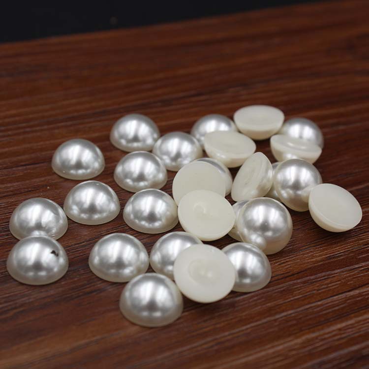 Non hotfix 3-14mm flat back ABS half pearls, half pearl beads - Crystal Ace  Ltd