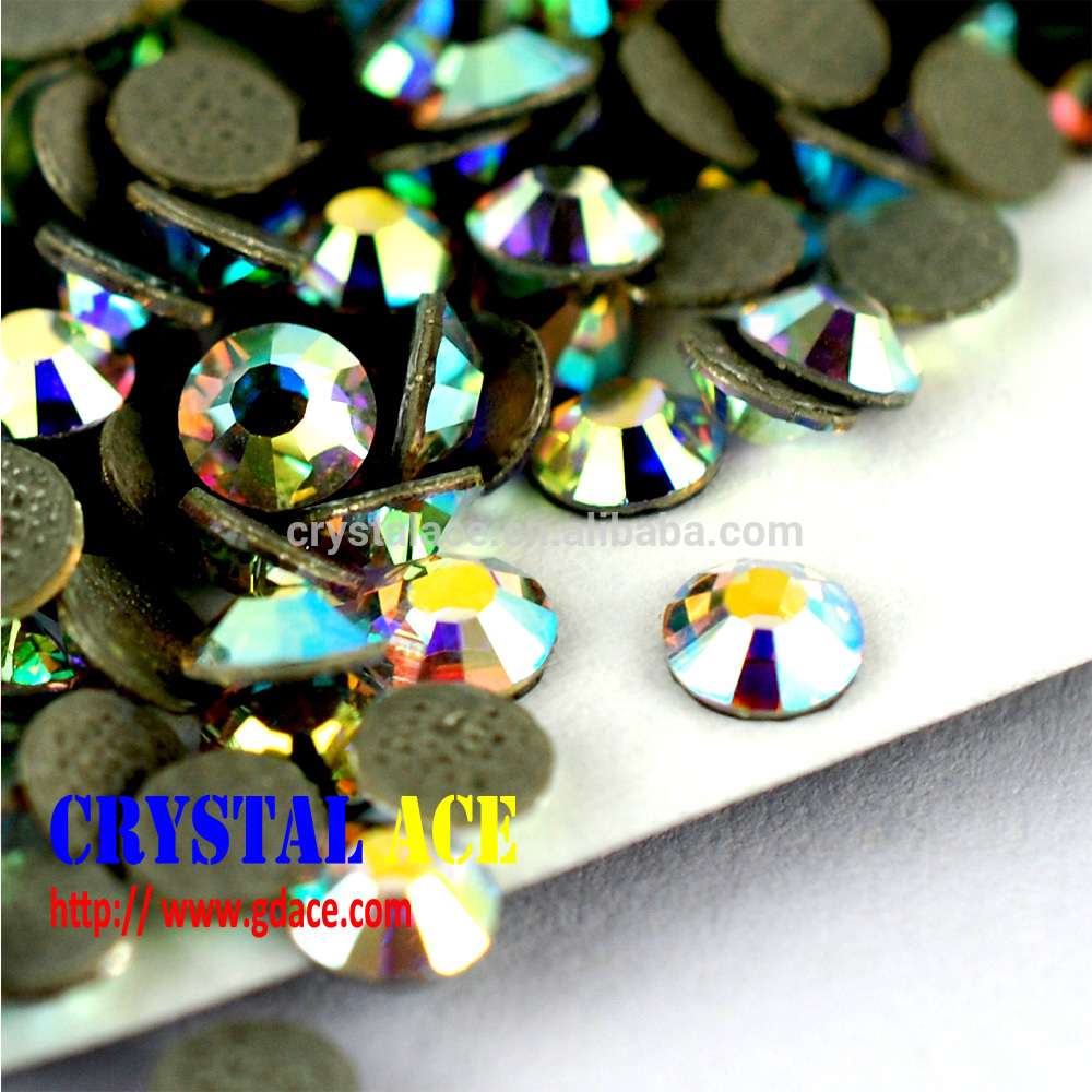 Clear Hotfix Rhinestones Glass Strass Iron On Hot fix Crystal For